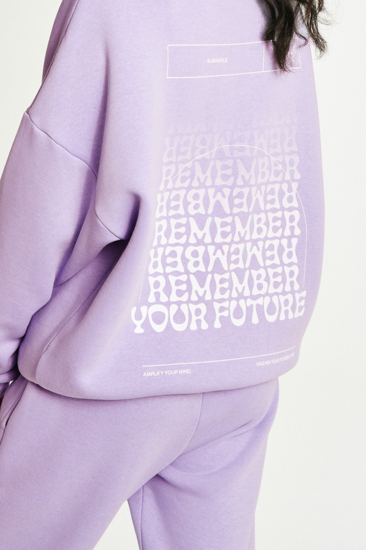 Oversized Sweater Violet Tulip Remember your future