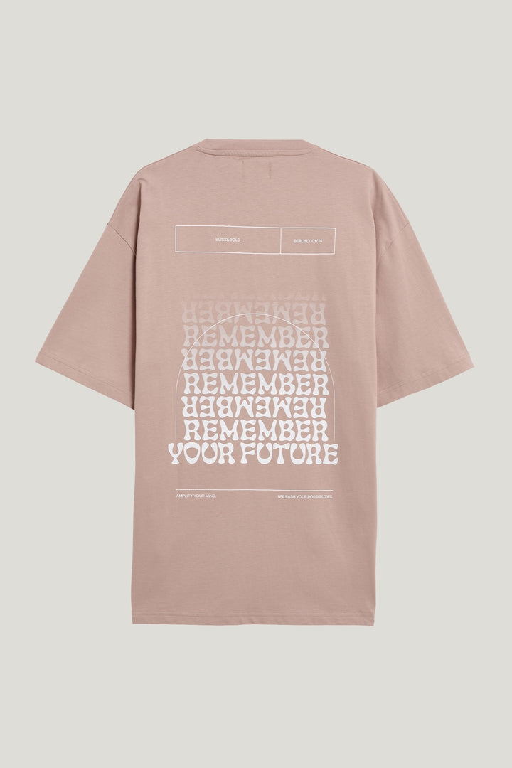 Oversized T-Shirt Brown Remember your future