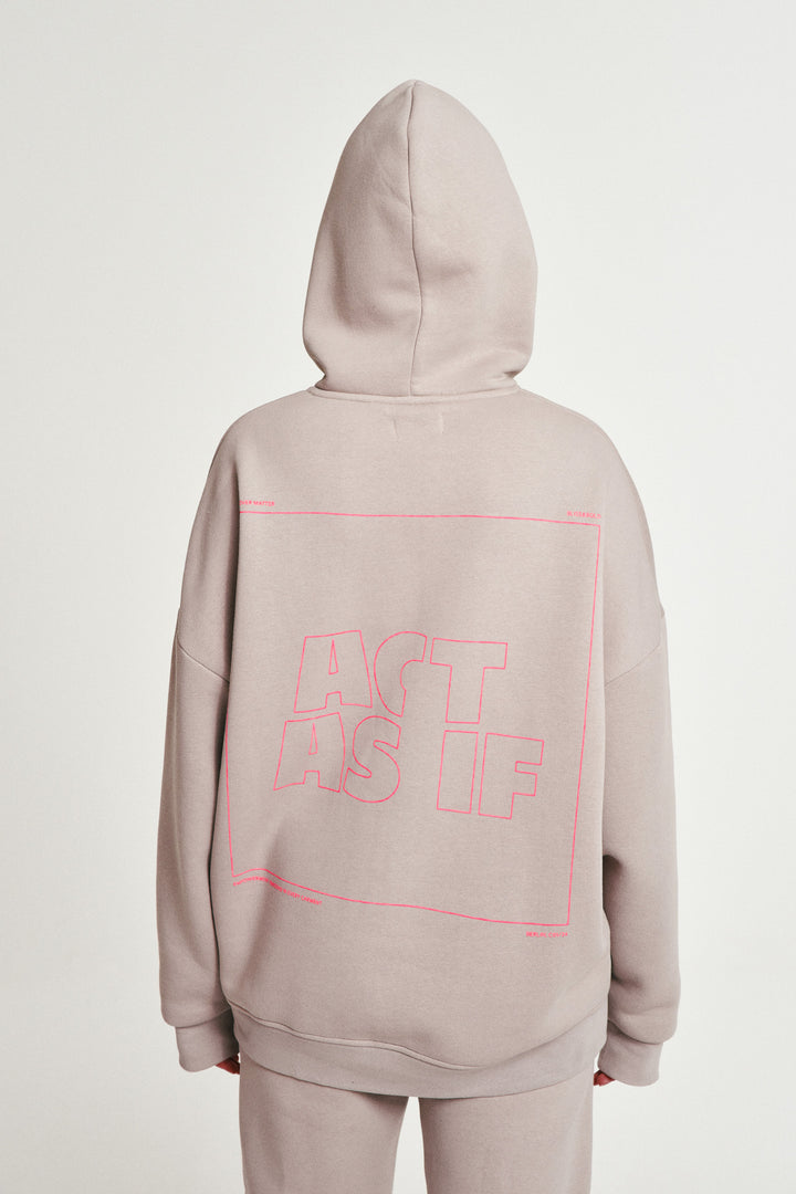 Oversized Hoodie Greige Act as if