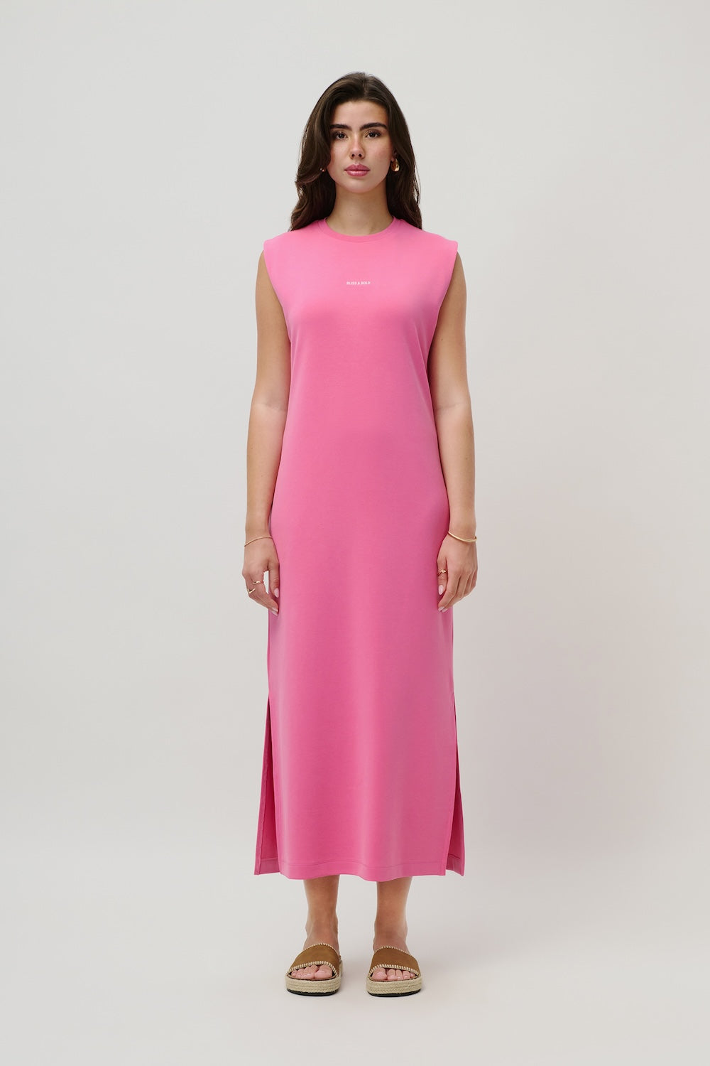 strapless open back dress Self Portrait 'Azalea' Pink Midi Dress