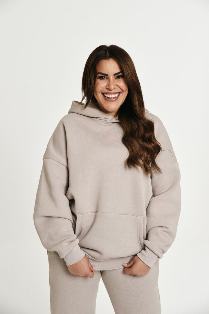 Oversized Hoodie Greige Act as if