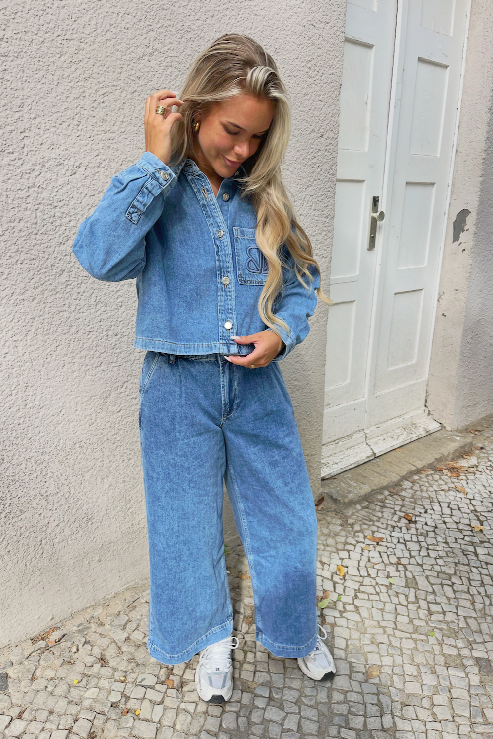EMILY CROPPED PANTS JEANS BLUE