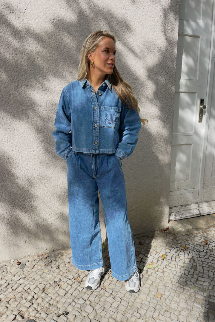 EMILY CROPPED PANTS JEANS BLUE