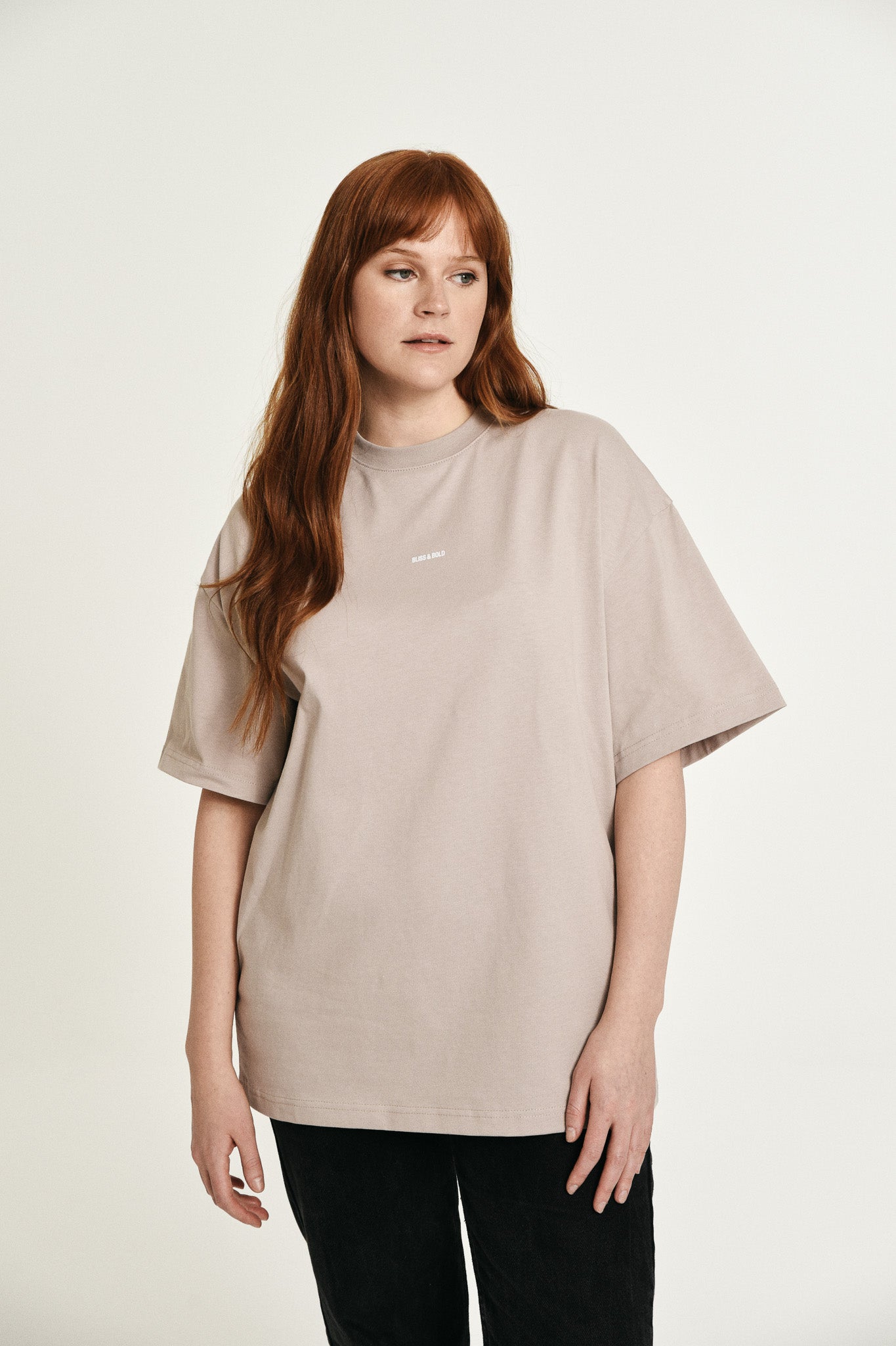 Oversized T-Shirt Greige BLISS&BOLD