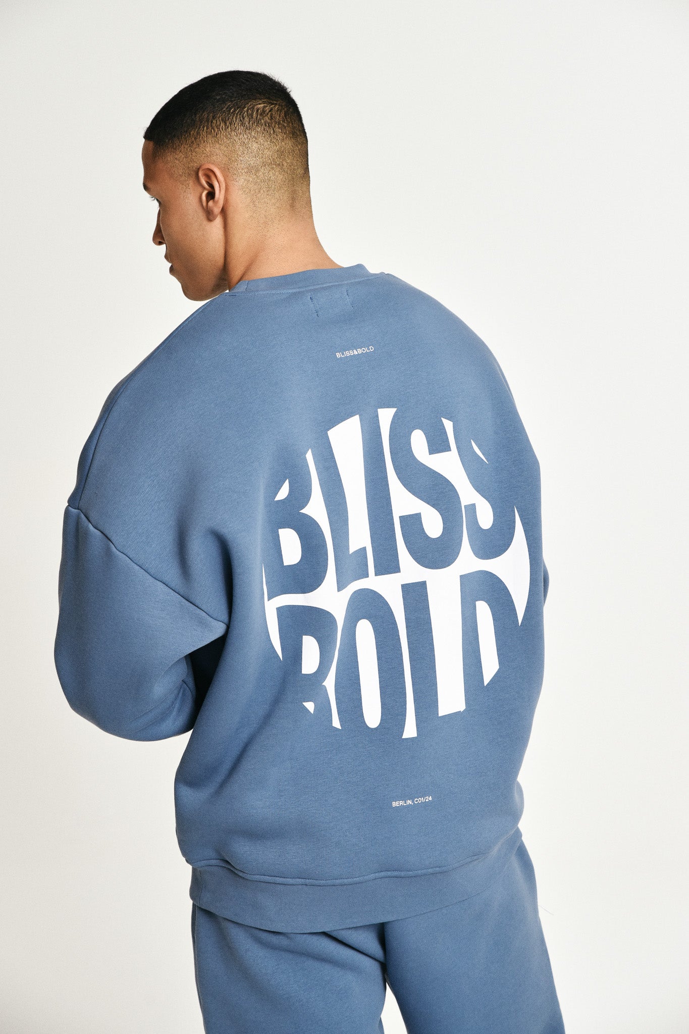 Oversized Sweater Coronet Blue BLISS&BOLD