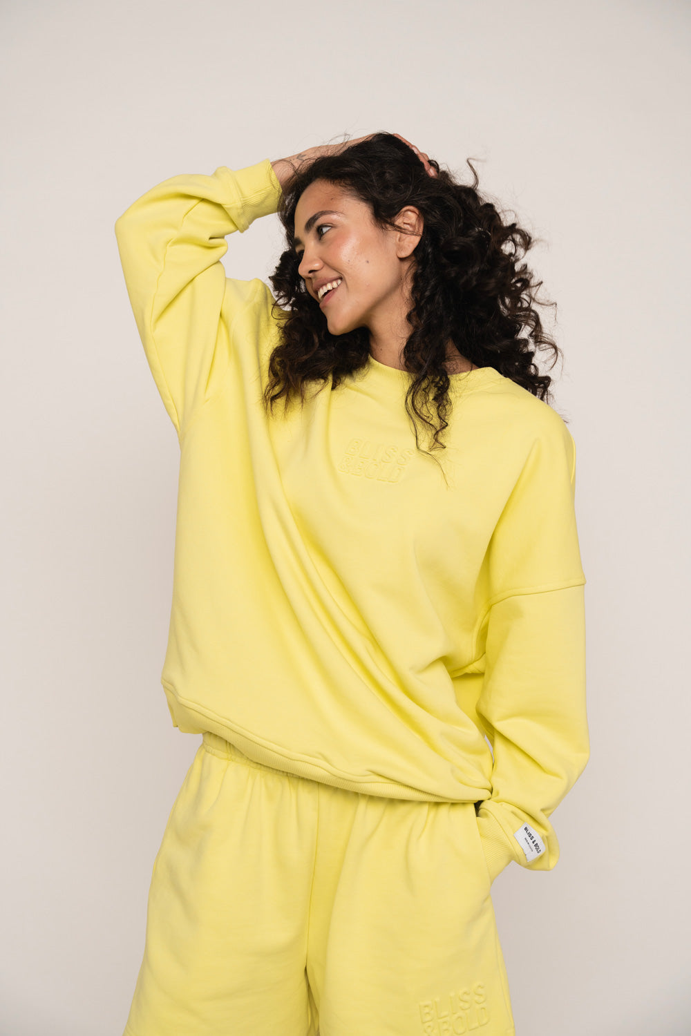 OVERSIZED SWEAT YELLOW PEAR BLISS&BOLD