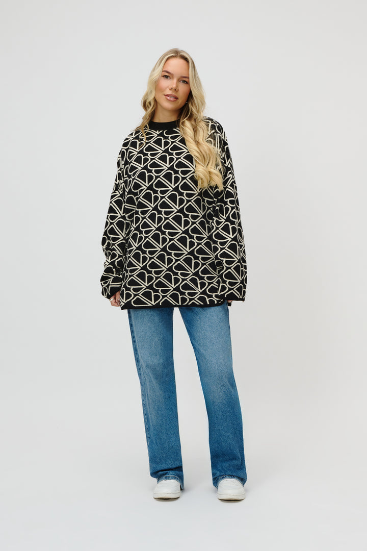 LOU BLISS & BOLD KNIT JUMPER BLACK