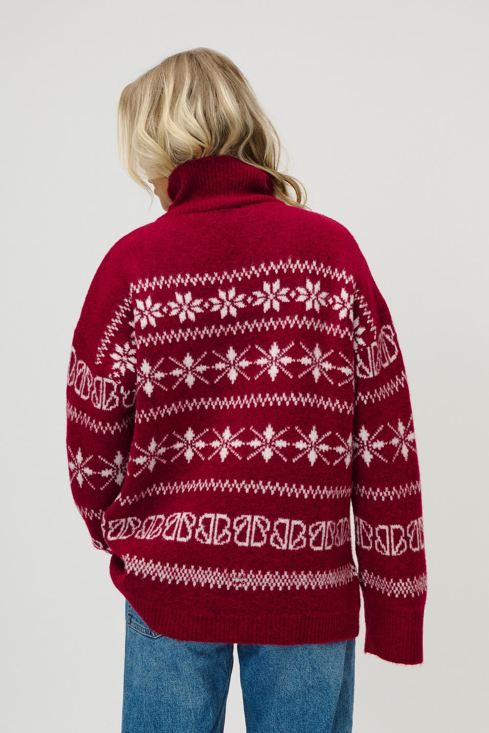 SANTA FAN CLUB KNIT JUMPER BORDEAUX