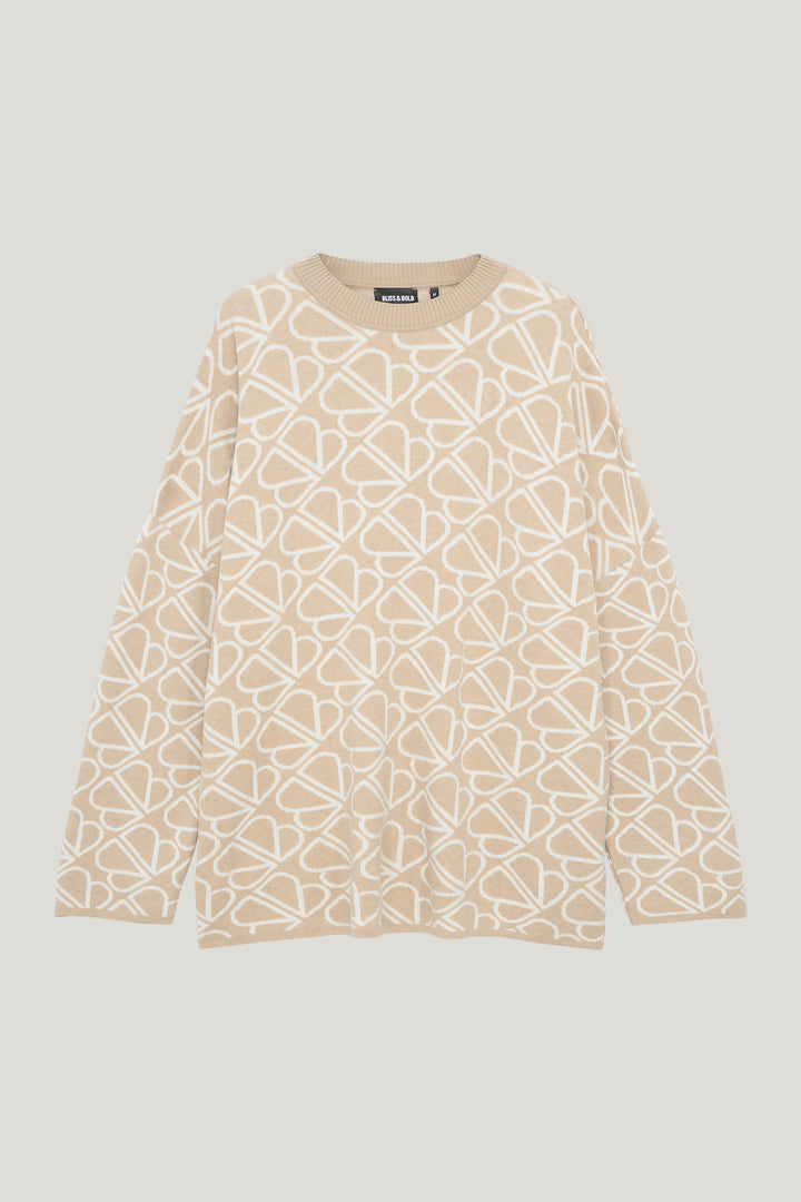 LOU BLISS & BOLD KNIT JUMPER GREIGE