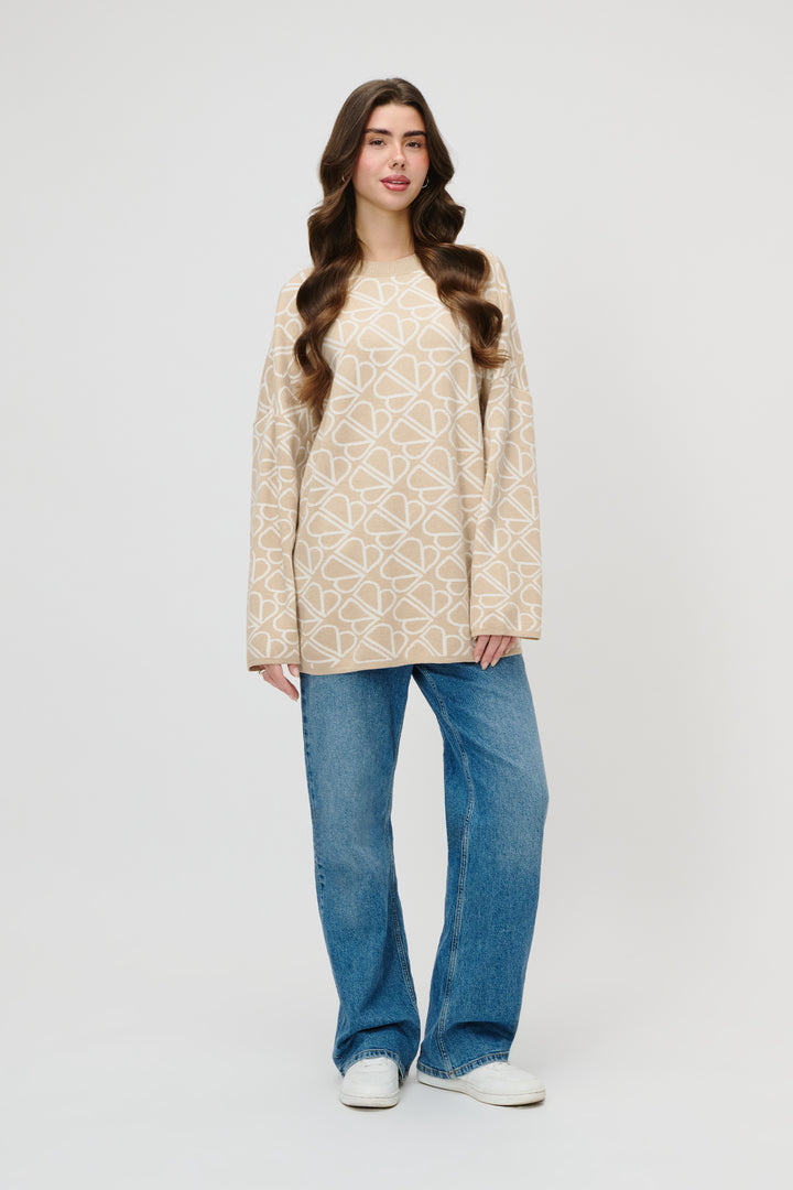 LOU BLISS & BOLD KNIT JUMPER GREIGE