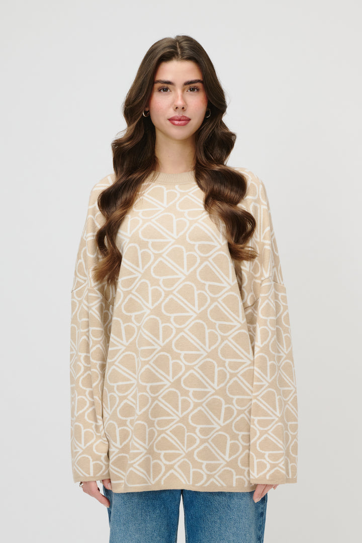 LOU BLISS & BOLD KNIT JUMPER GREIGE