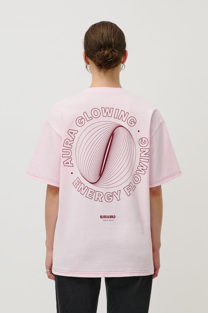 OVERSIZED SHIRT ROSA AURA GLOWING ENERGY FLOWING