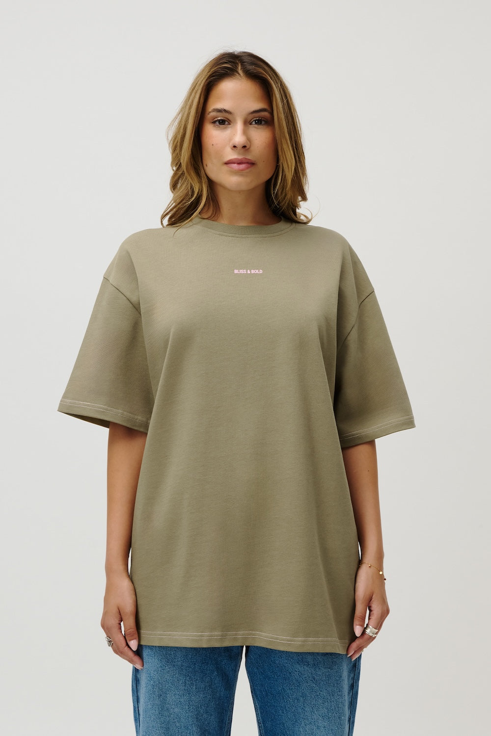 OVERSIZED SHIRT KHAKI AURA GLOWING ENERGY FLOWING