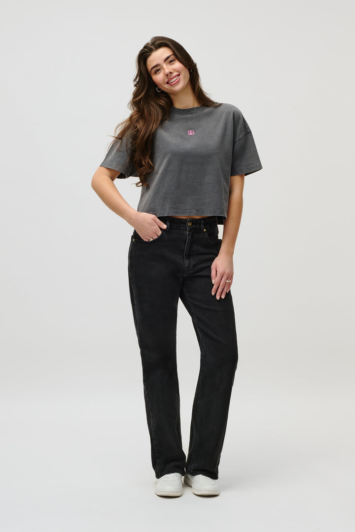 ESME TSHIRT BLACK WASHED