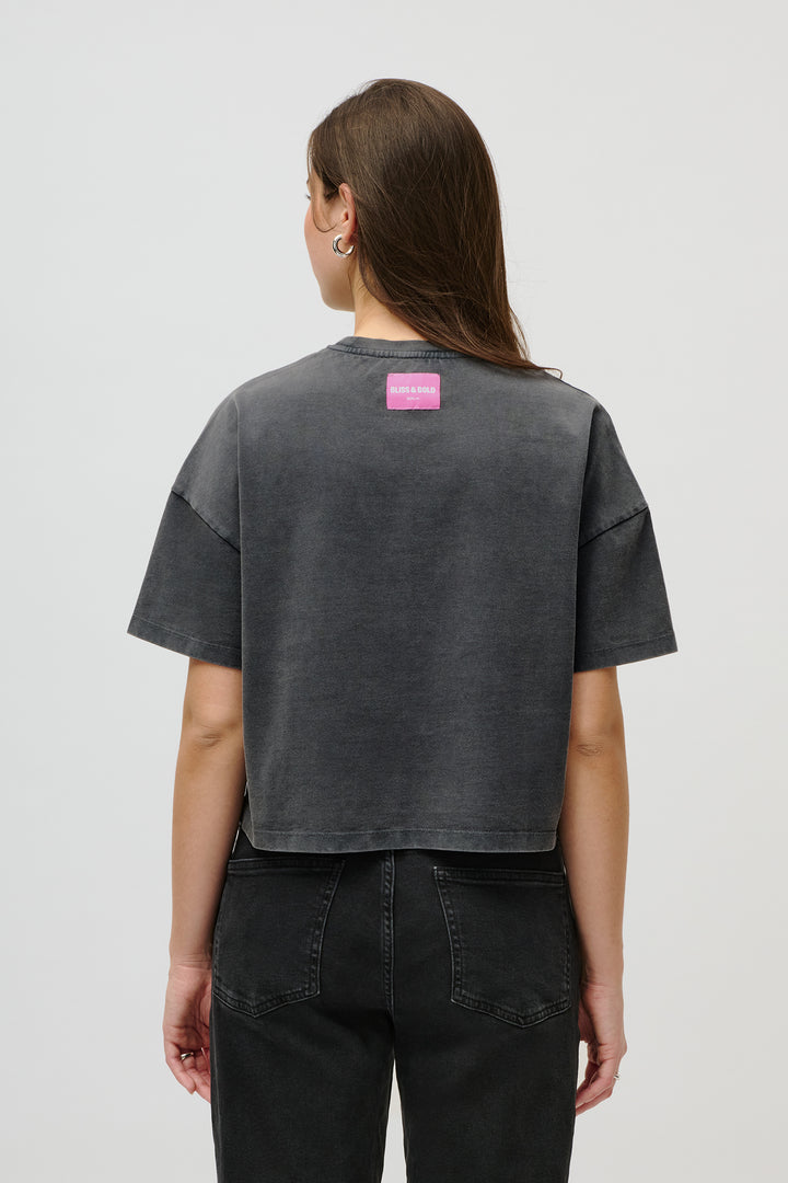 ESME TSHIRT BLACK WASHED
