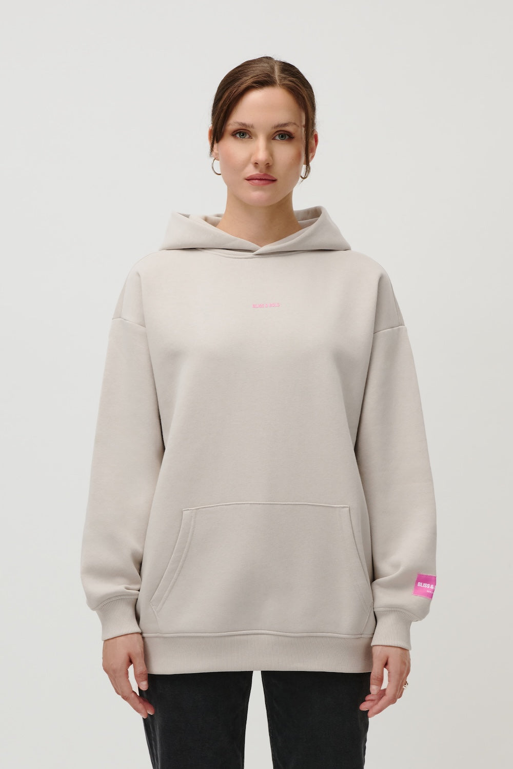 OVERSIZED HOODIE GREIGE SEYDA THINK OUTSIDE THE BOX