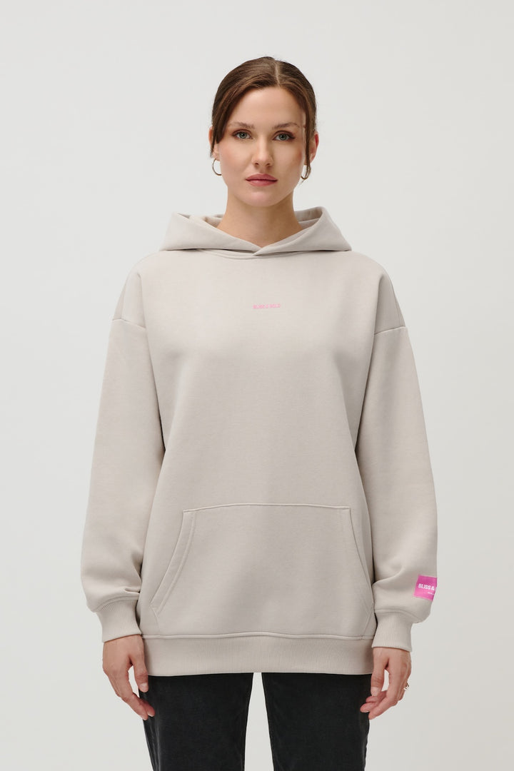OVERSIZED HOODIE GREIGE SEYDA THINK OUTSIDE THE BOX