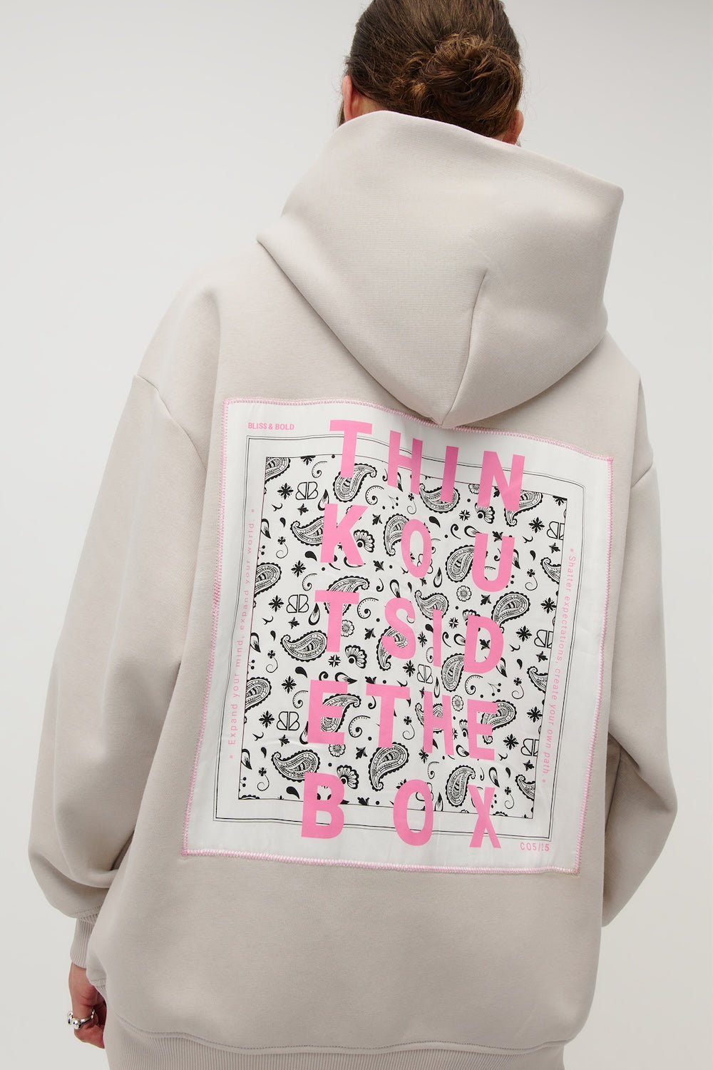 OVERSIZED HOODIE GREIGE SEYDA THINK OUTSIDE THE BOX
