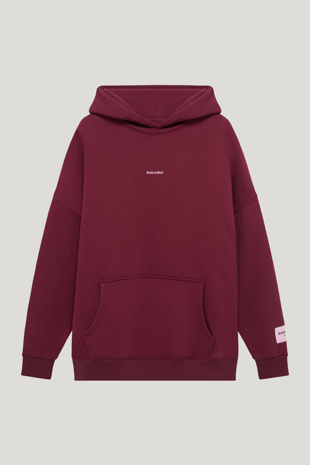 SEYDA OVERSIZED HOODIE BURGUNDY TRUST THE PROCESS