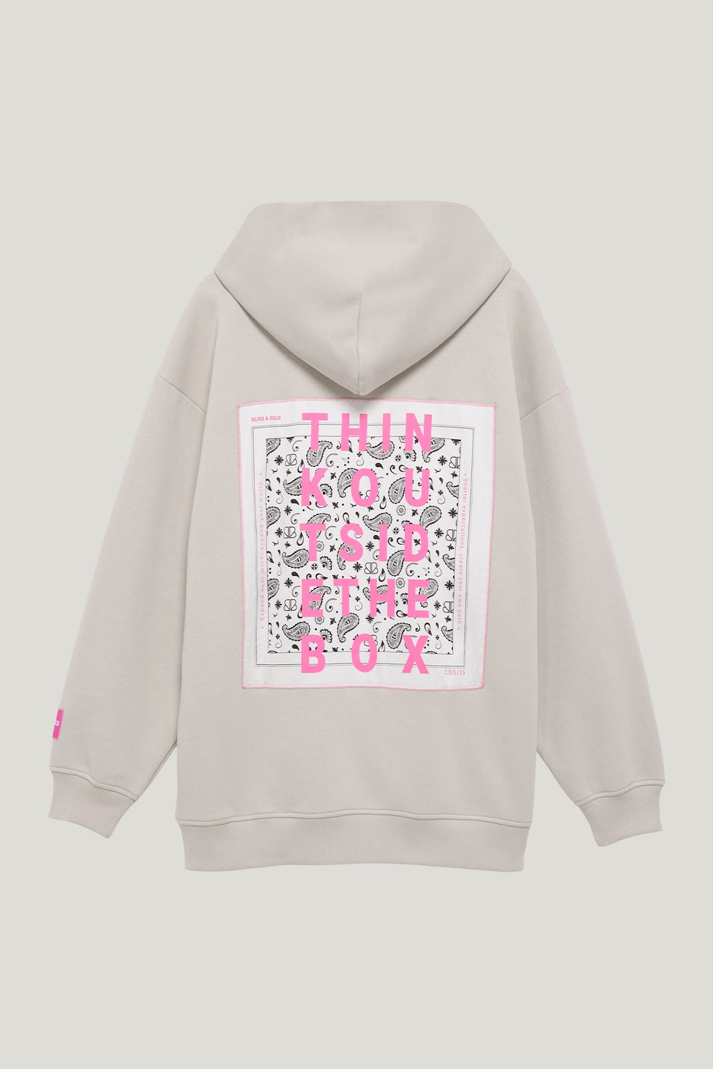 OVERSIZED HOODIE GREIGE SEYDA THINK OUTSIDE THE BOX