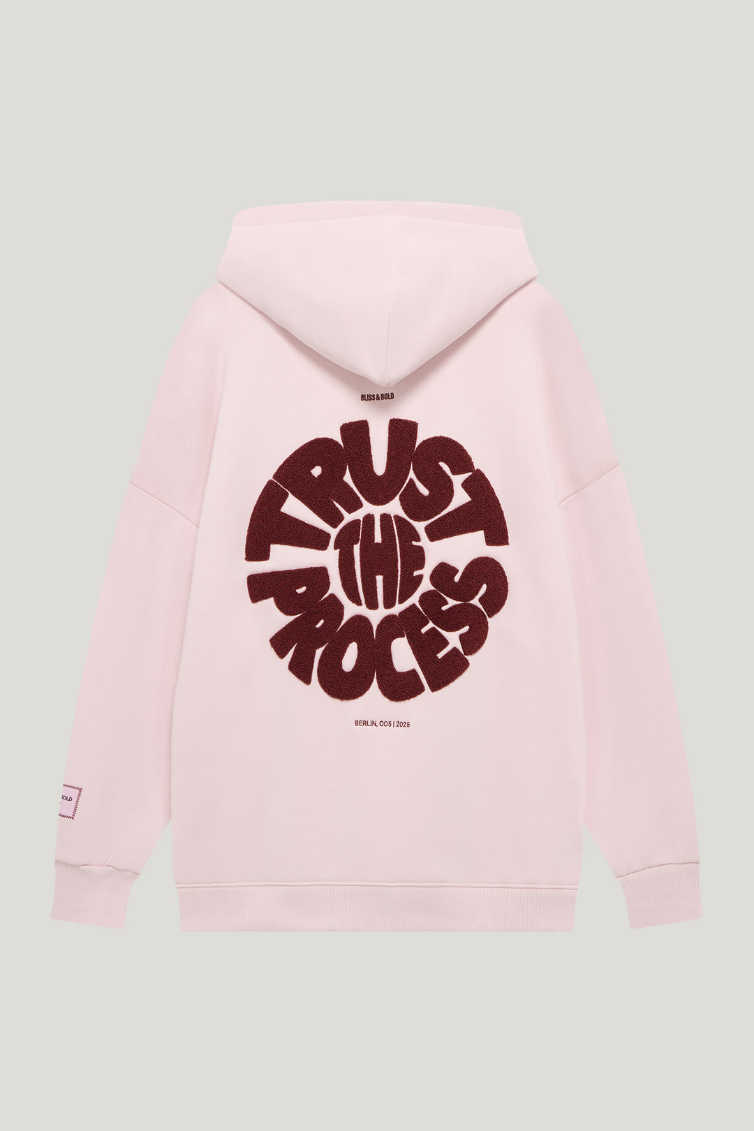 SEYDA OVERSIZED HOODIE PASTEL PINK TRUST THE PROCESS