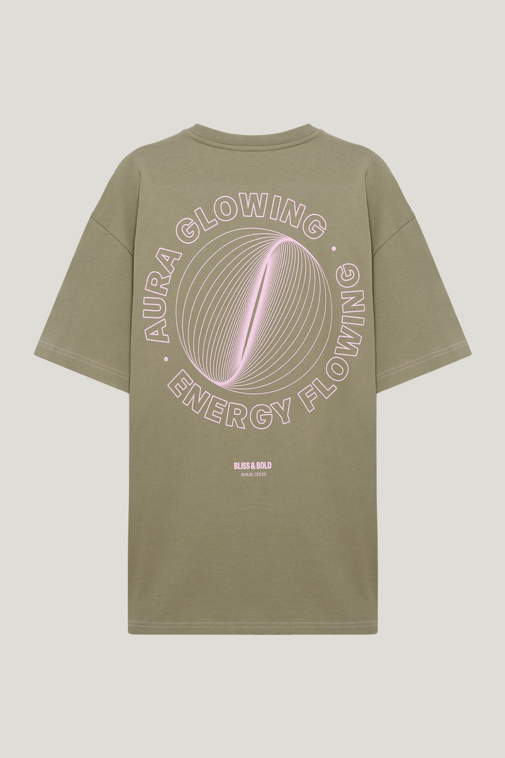 OVERSIZED SHIRT KHAKI AURA GLOWING ENERGY FLOWING