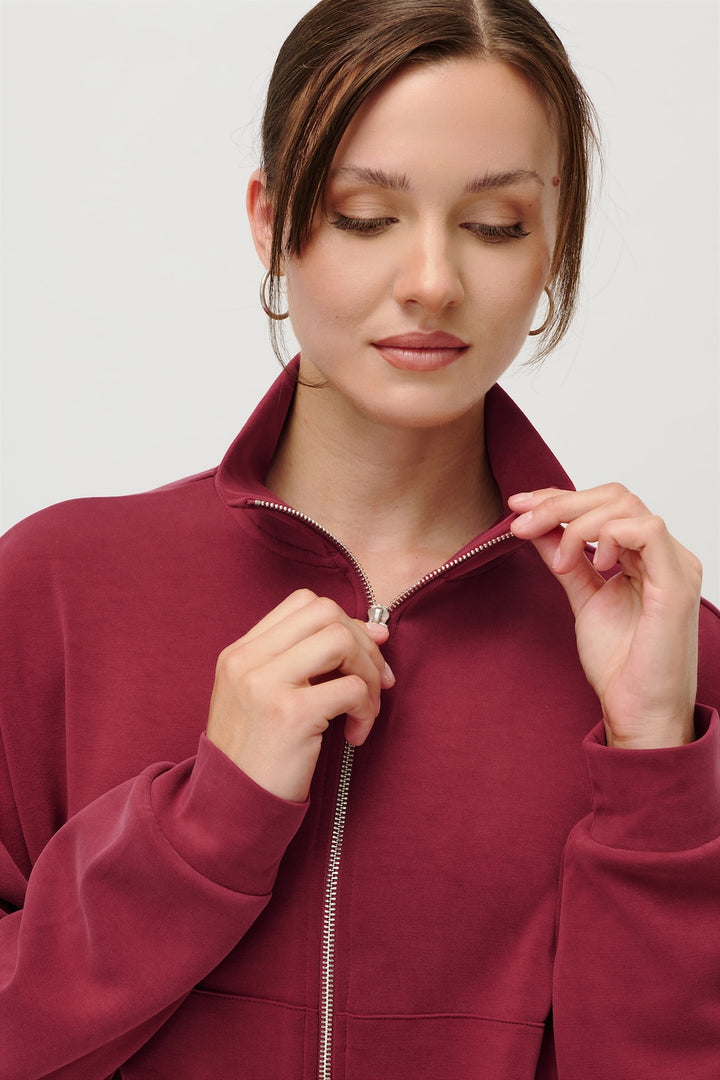 RUBY MODAL ZIPPER BURGUNDY