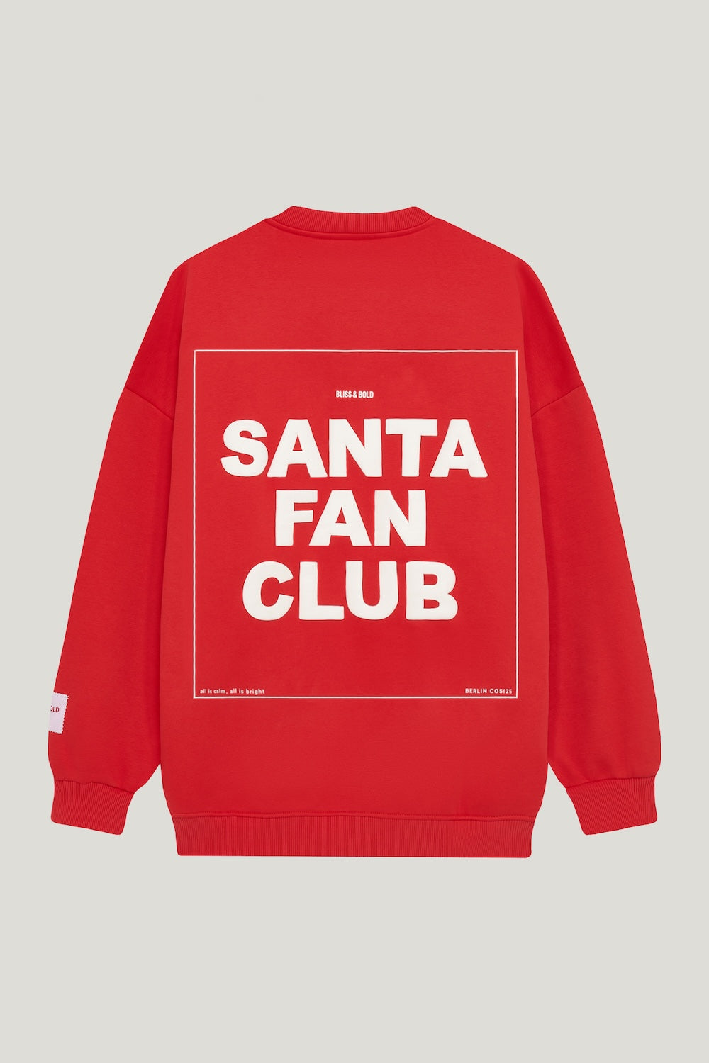 SANTA FAN CLUB SWEATER CHRISTMAS RED