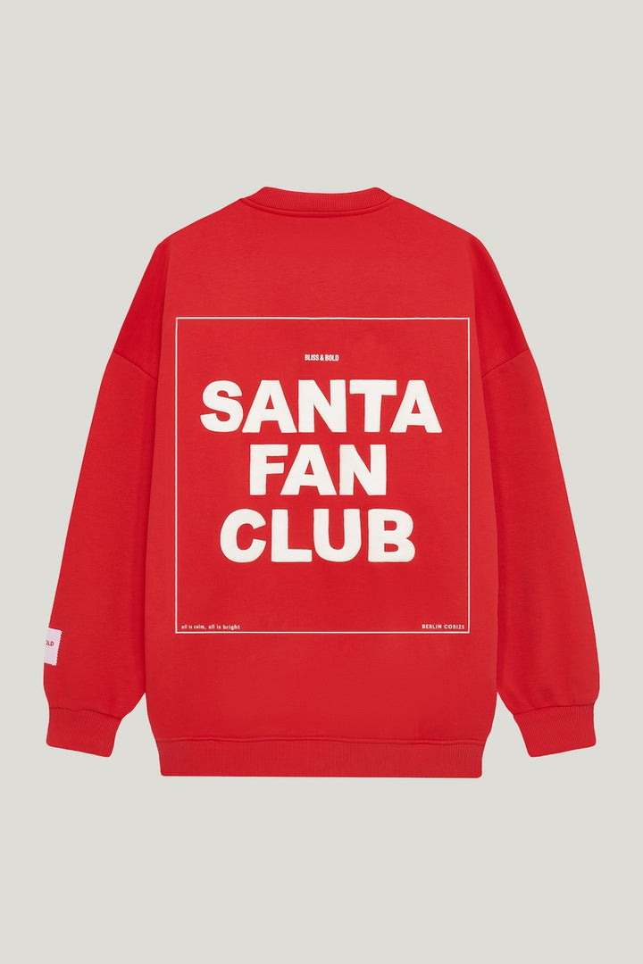 SANTA FAN CLUB SWEATER CHRISTMAS RED