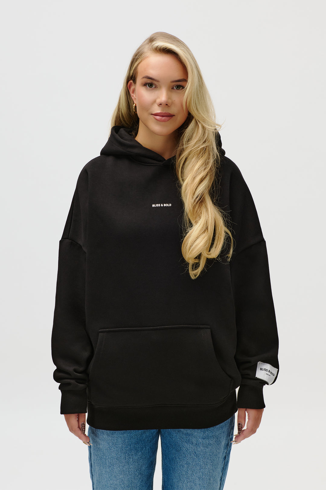 SEYDA OVERSIZED HOODIE BLACK TRUST THE PROCESS