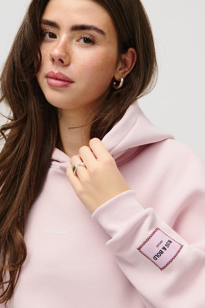 SEYDA OVERSIZED HOODIE PASTEL PINK TRUST THE PROCESS