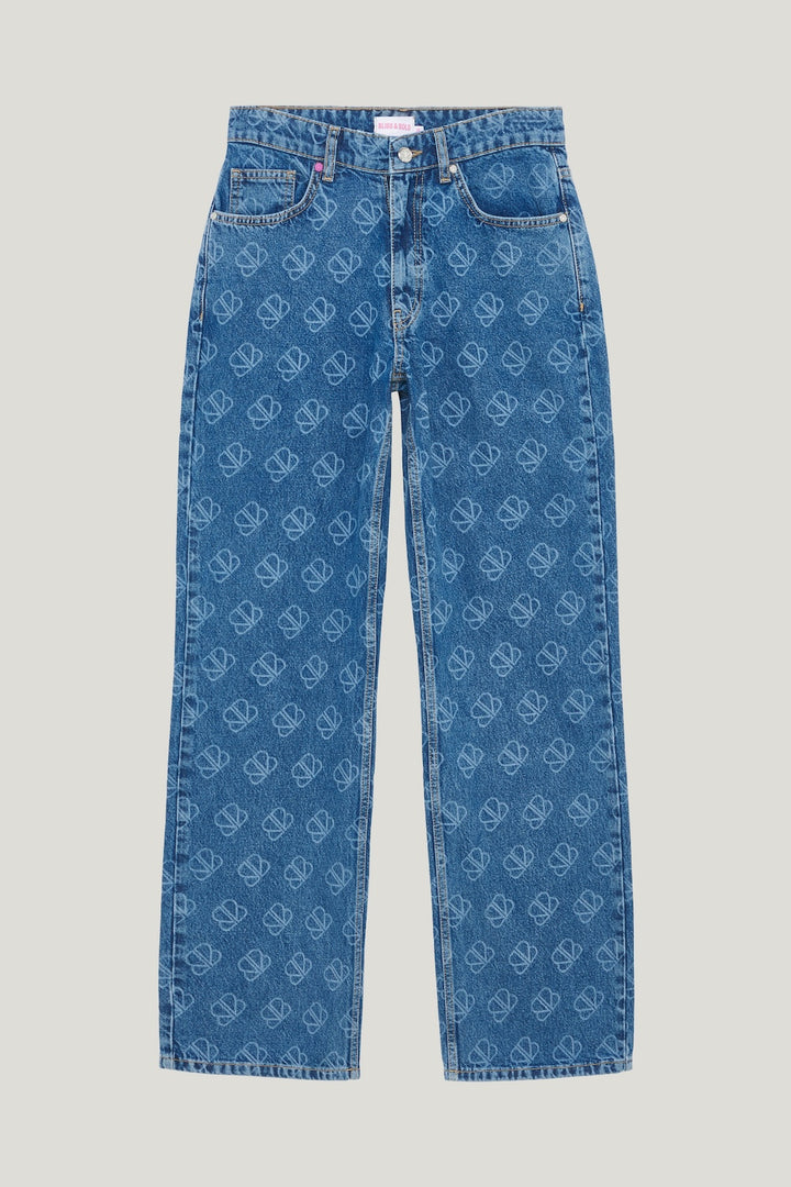 LANEYA DENIM STRAIGHT LEG MID BLUE