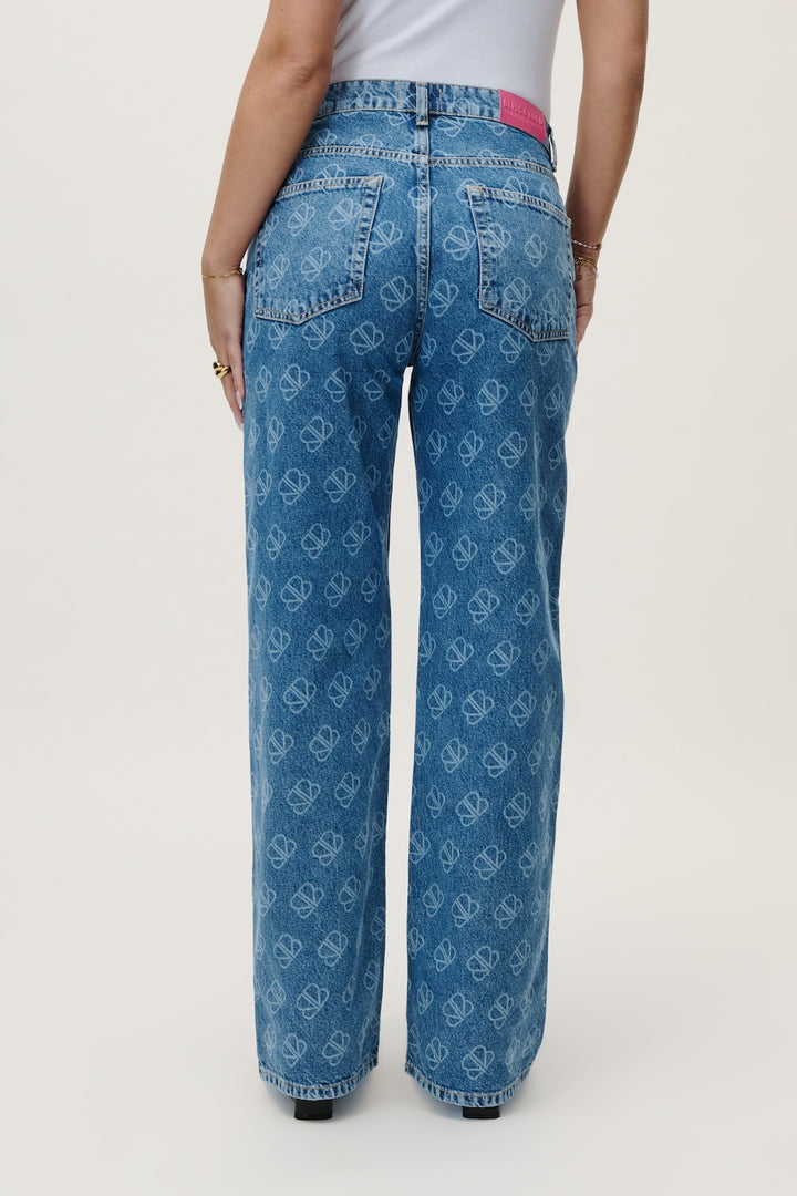 LANEYA DENIM STRAIGHT LEG MID BLUE
