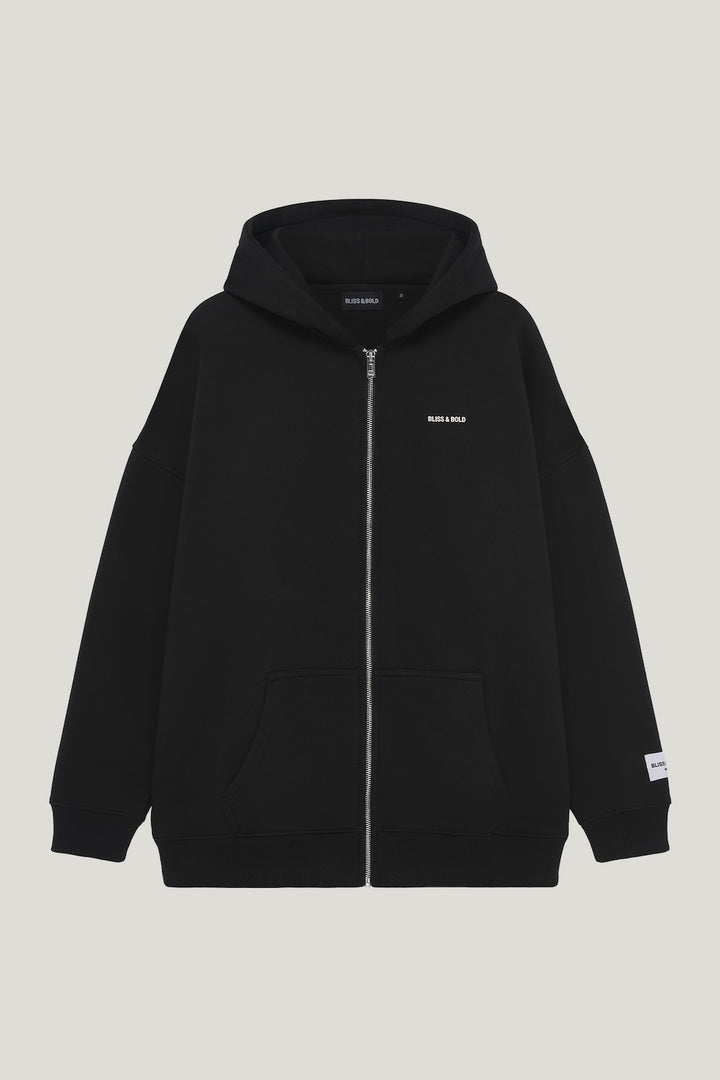 HAYRA OVERSIZED ZIPPER B&B BLACK