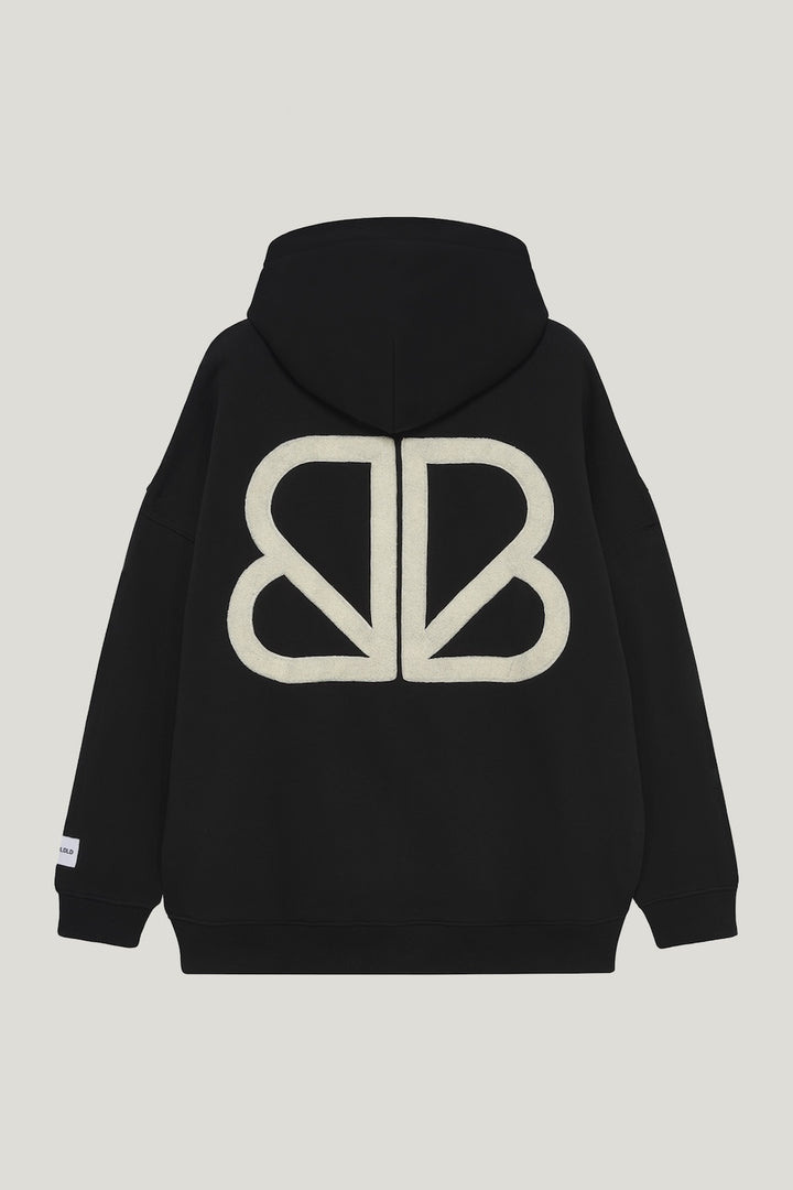 HAYRA OVERSIZED ZIPPER B&B BLACK