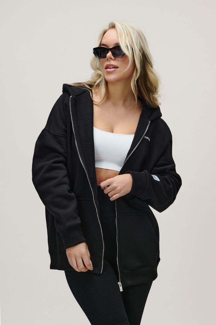 HAYRA OVERSIZED ZIPPER B&B BLACK