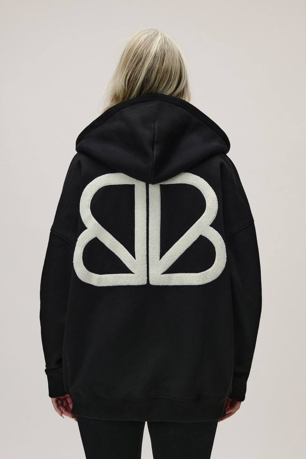 HAYRA OVERSIZED ZIPPER B&B BLACK