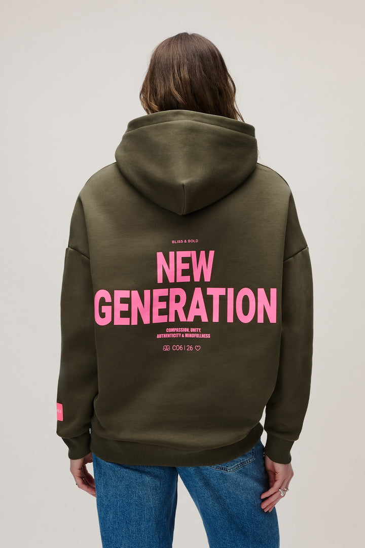 SEYDA OVERSIZED HOODIE OLIVE NEW GEN