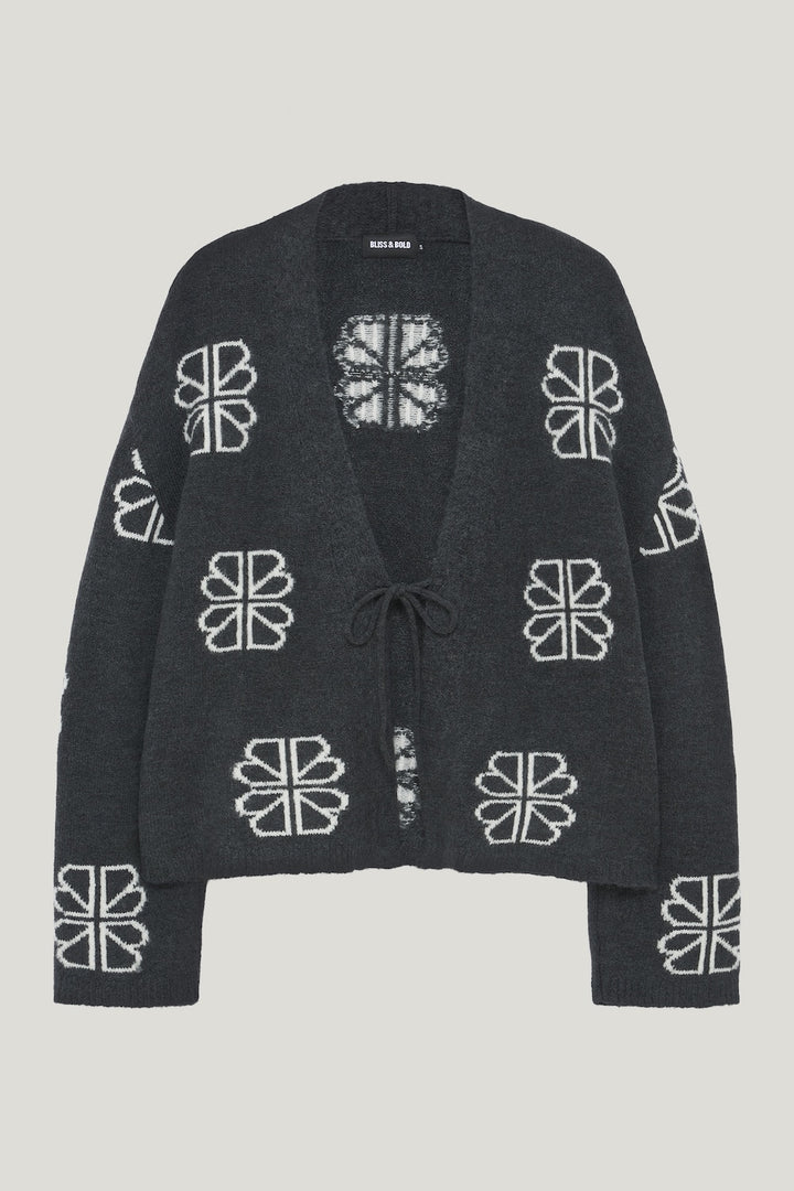 TALA CARDIGAN B&B DARK GREY