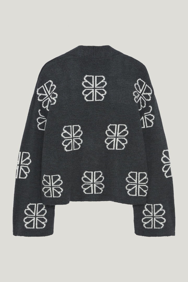 TALA CARDIGAN B&B DARK GREY