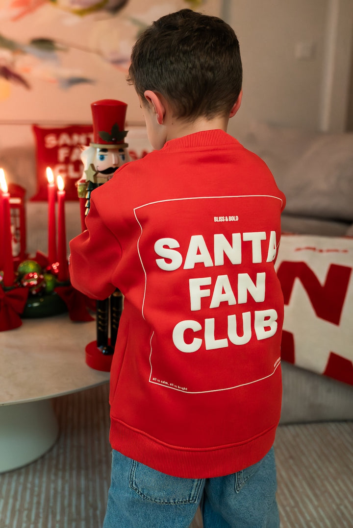 SANTA FAN CLUB SWEATER MINI CHRISTMAS RED