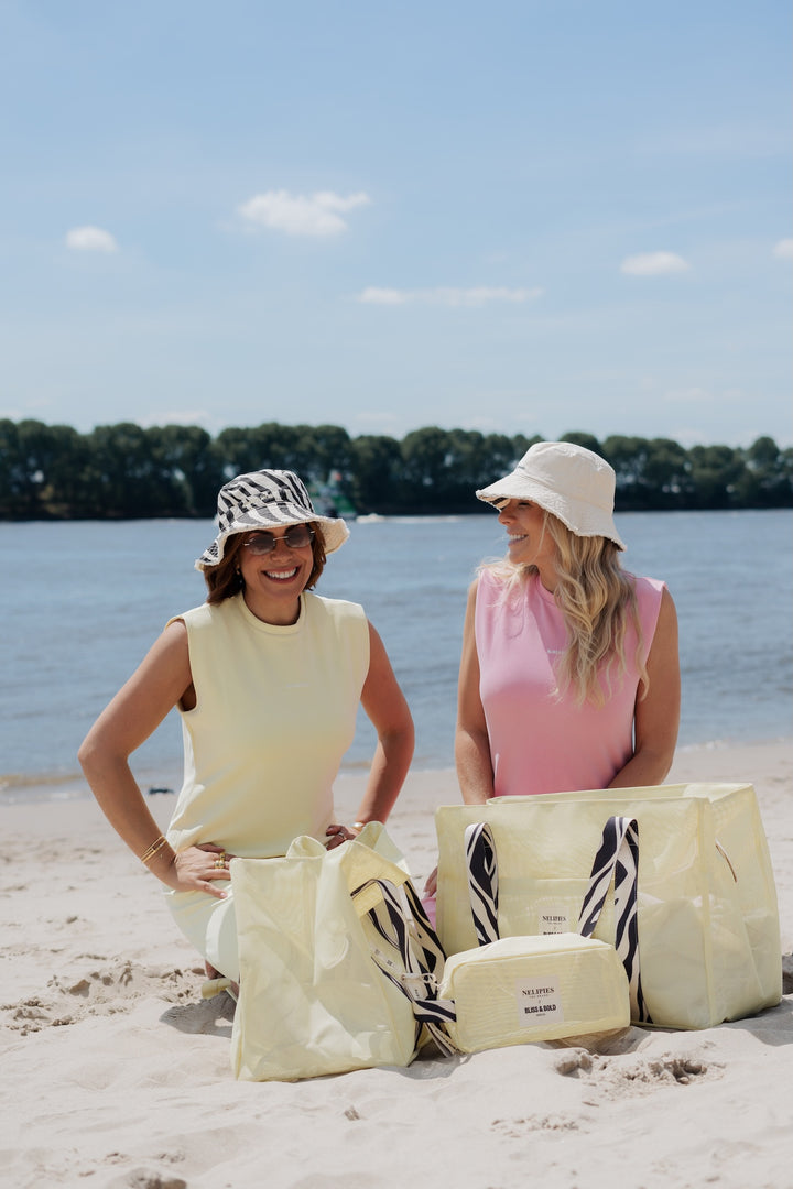 BLISS & BOLD x NELIPIES MESHBAG SET BUTTER YELLOW / ZEBRA
