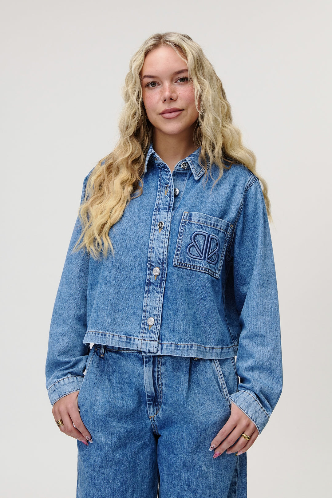 EMILY BLOUSE JEANS BLUE