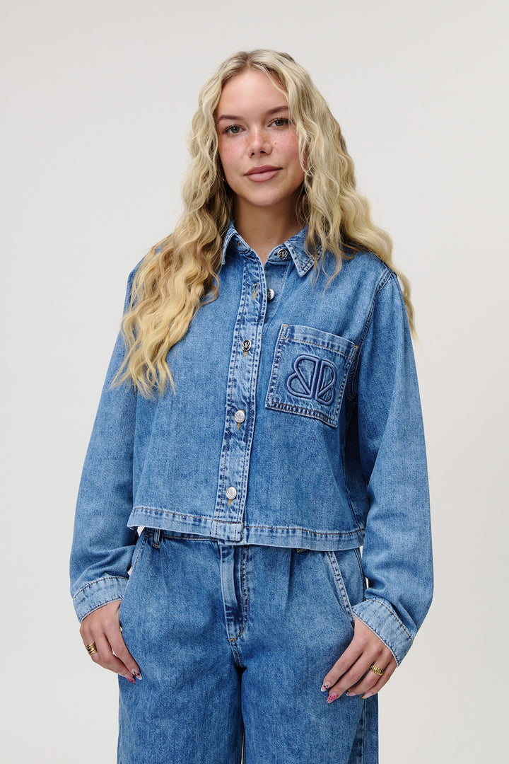EMILY BLOUSE JEANS BLUE