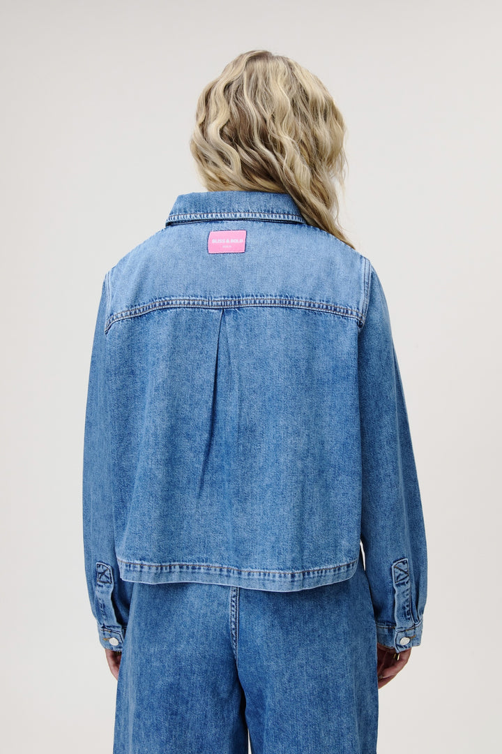 EMILY BLOUSE JEANS BLUE