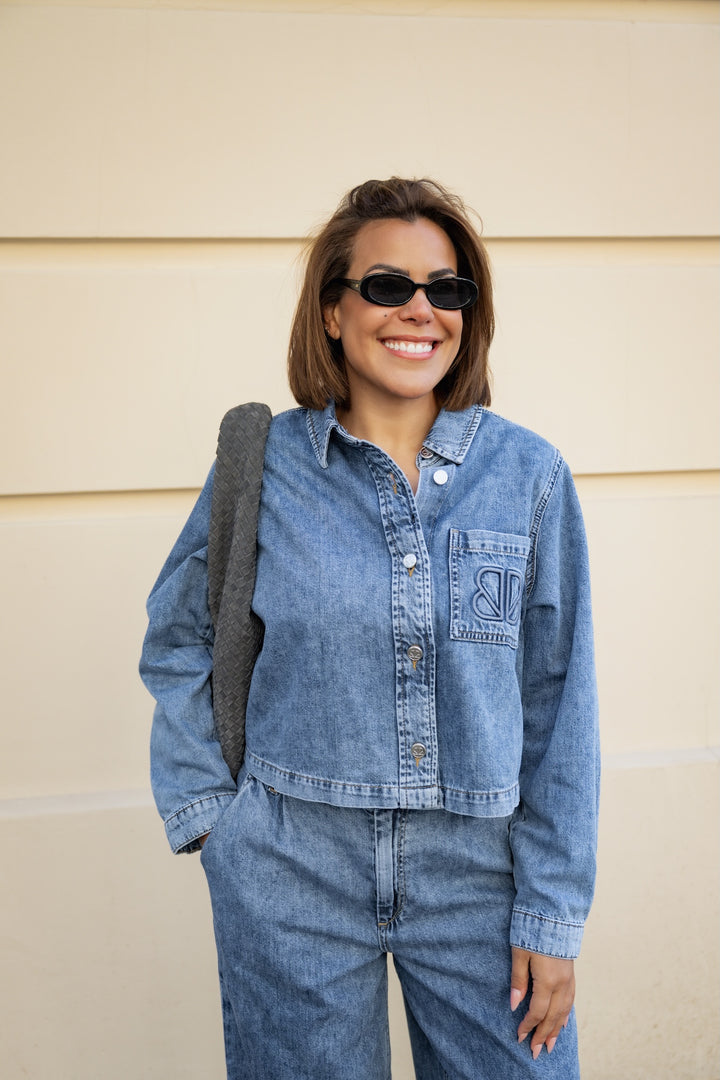 EMILY BLOUSE JEANS BLUE