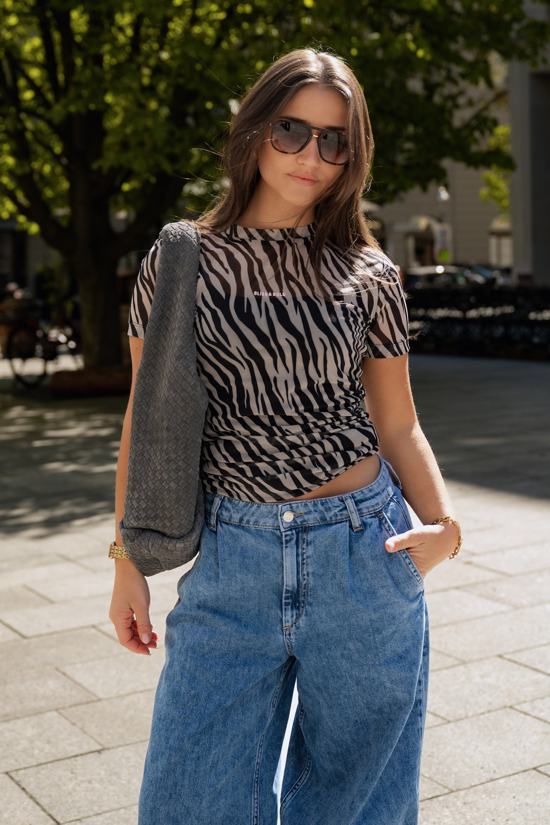 ZUZU MESH SHIRT ZEBRA