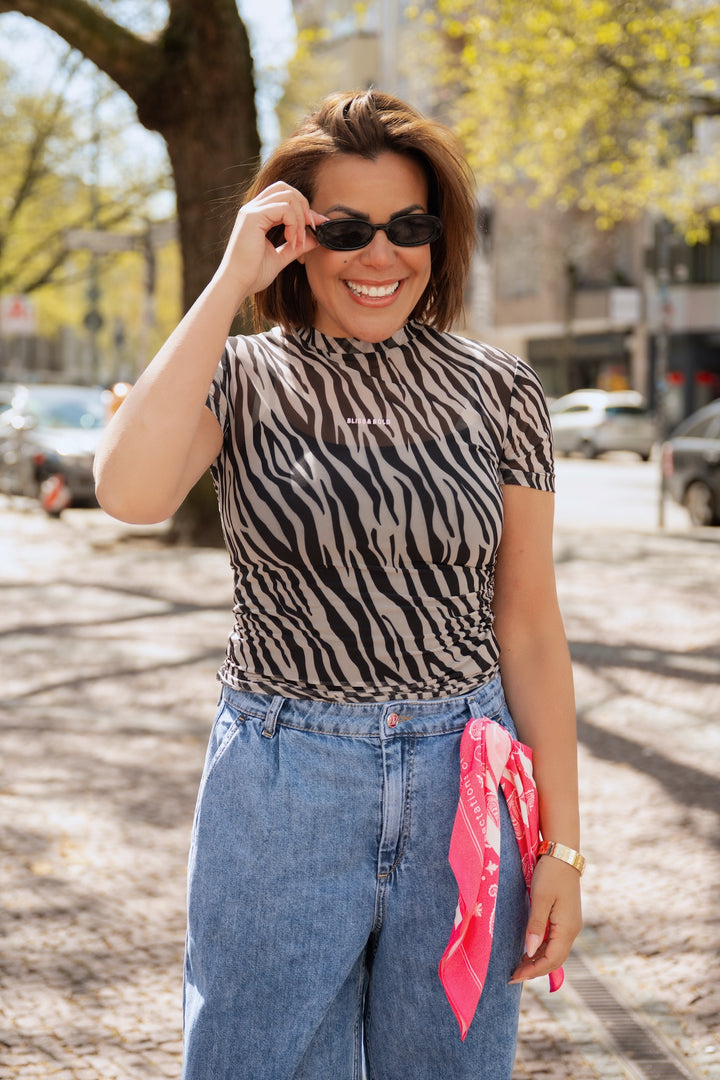 ZUZU MESH SHIRT ZEBRA