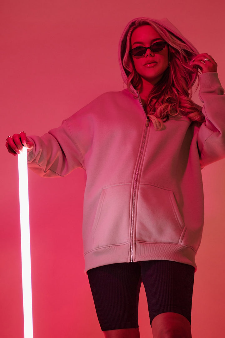 HAYRA OVERSIZED ZIPPER B&B GREIGE