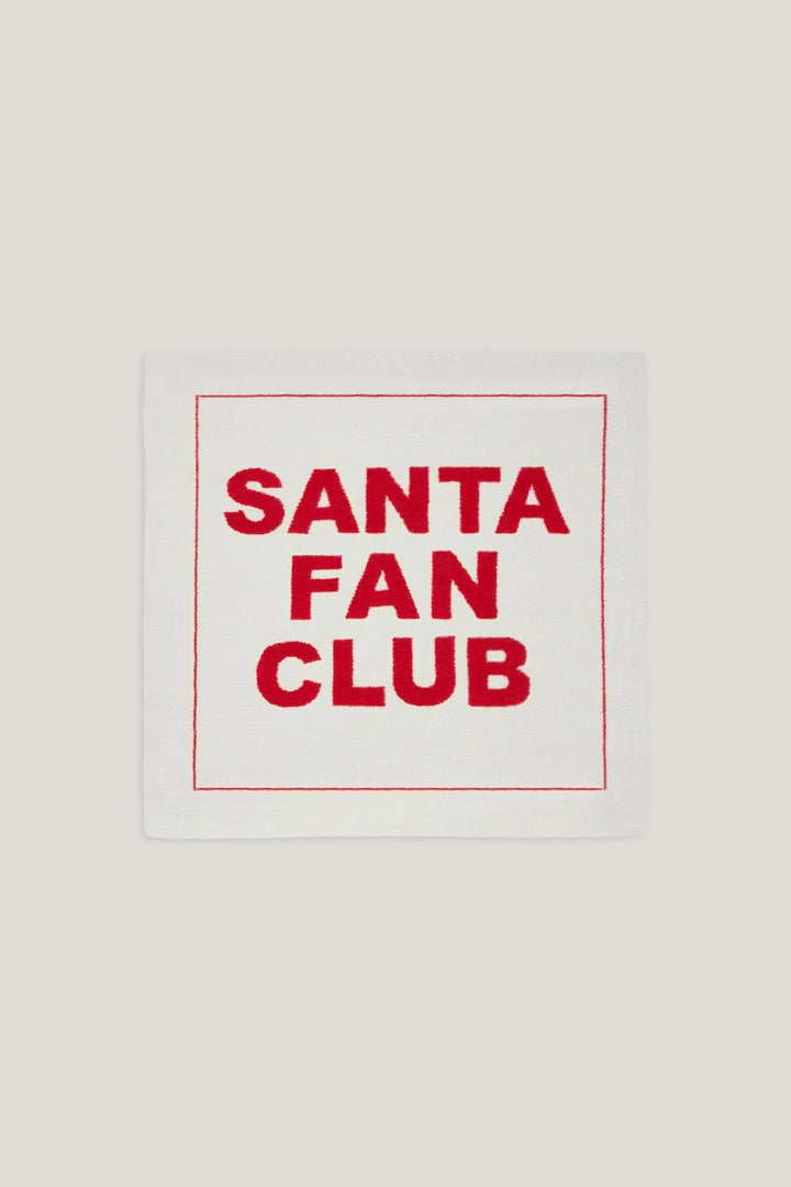 SANTA FAN CLUB KISSENHÜLLE WEIß/ROT